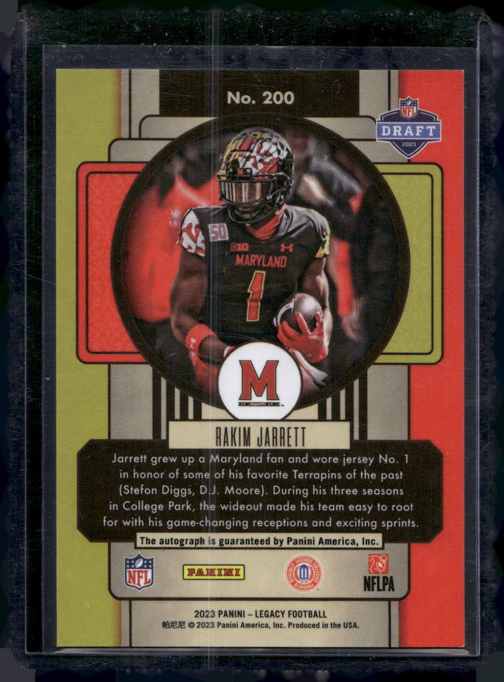 2023 Panini Legacy #200 Rakim Jarrett Rookies Premium Penmanship Silver