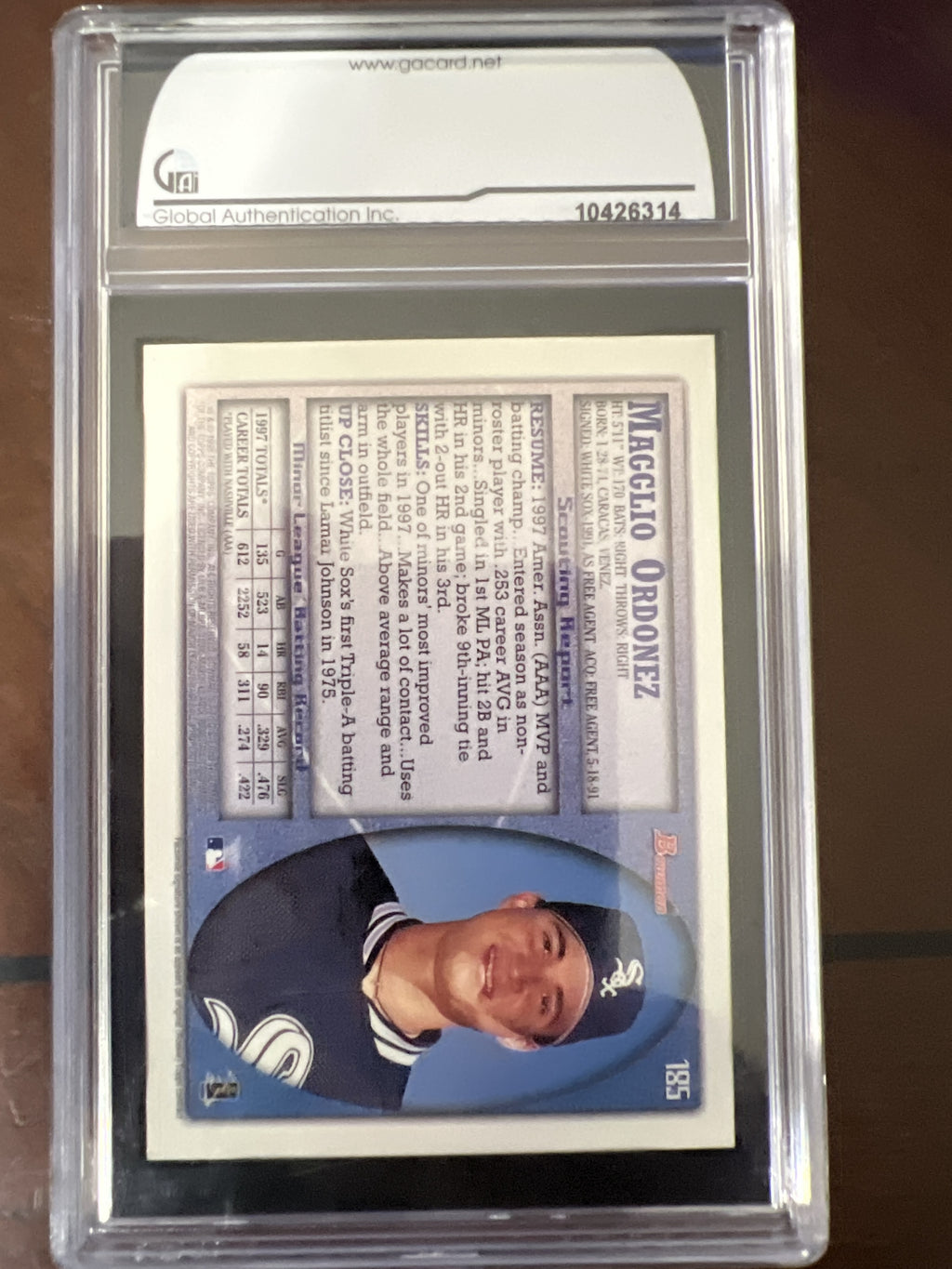 1998 Bowman #185 Magglio Ordonez