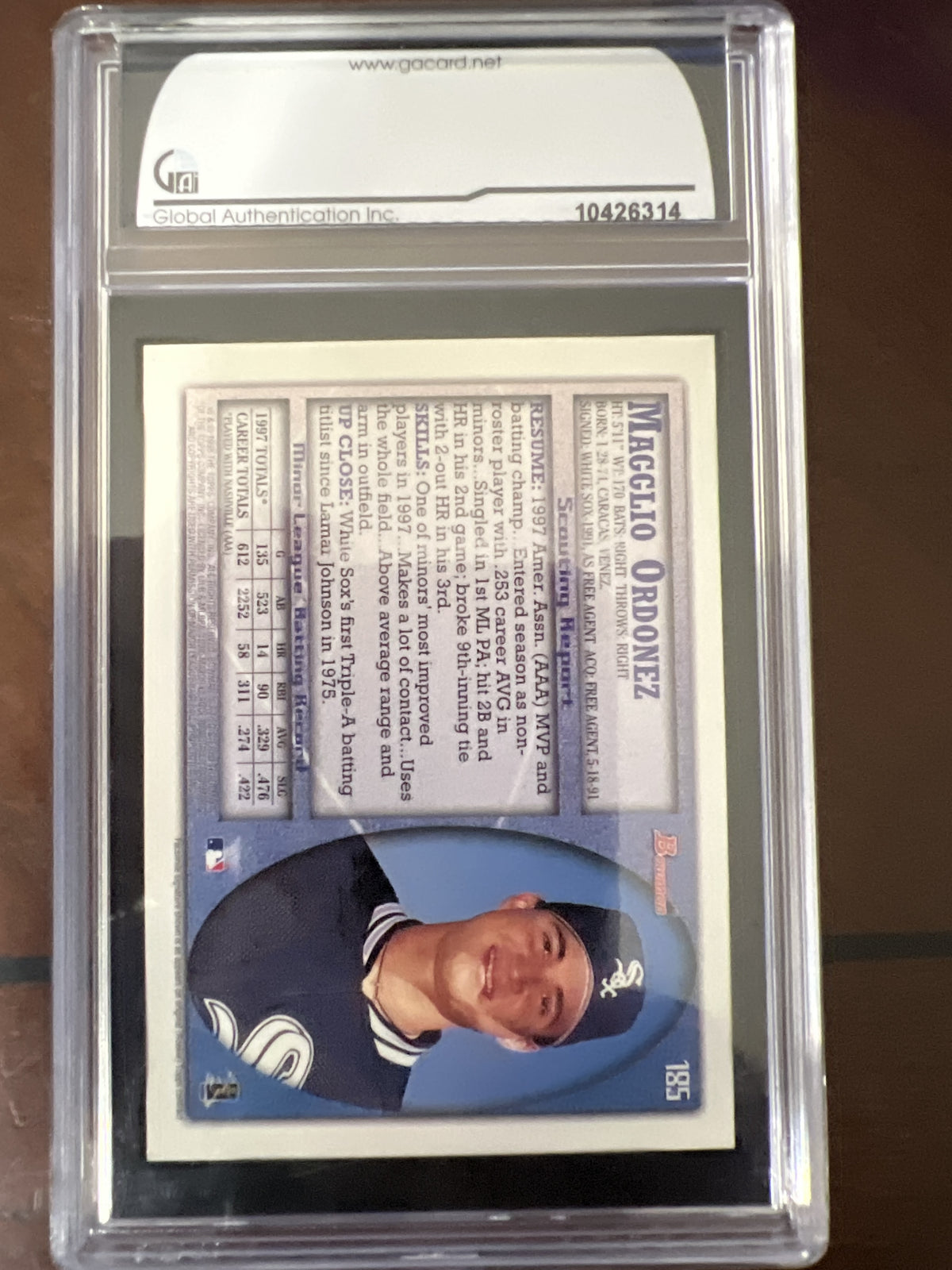 1998 Bowman #185 Magglio Ordonez