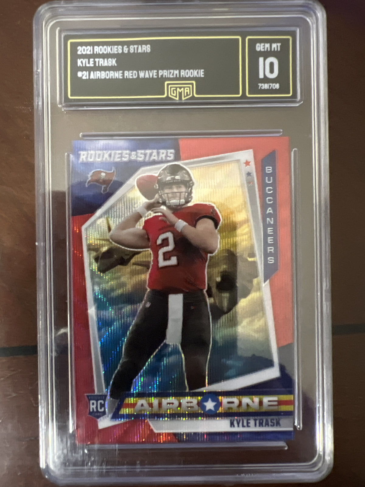 2021 Panini Rookies & Stars #AB-21 Kyle Trask Airborne Red Wave