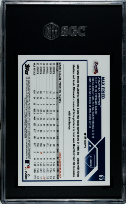 2023 Topps Chrome #65 Max Fried X-Fractors SGC 9.5
