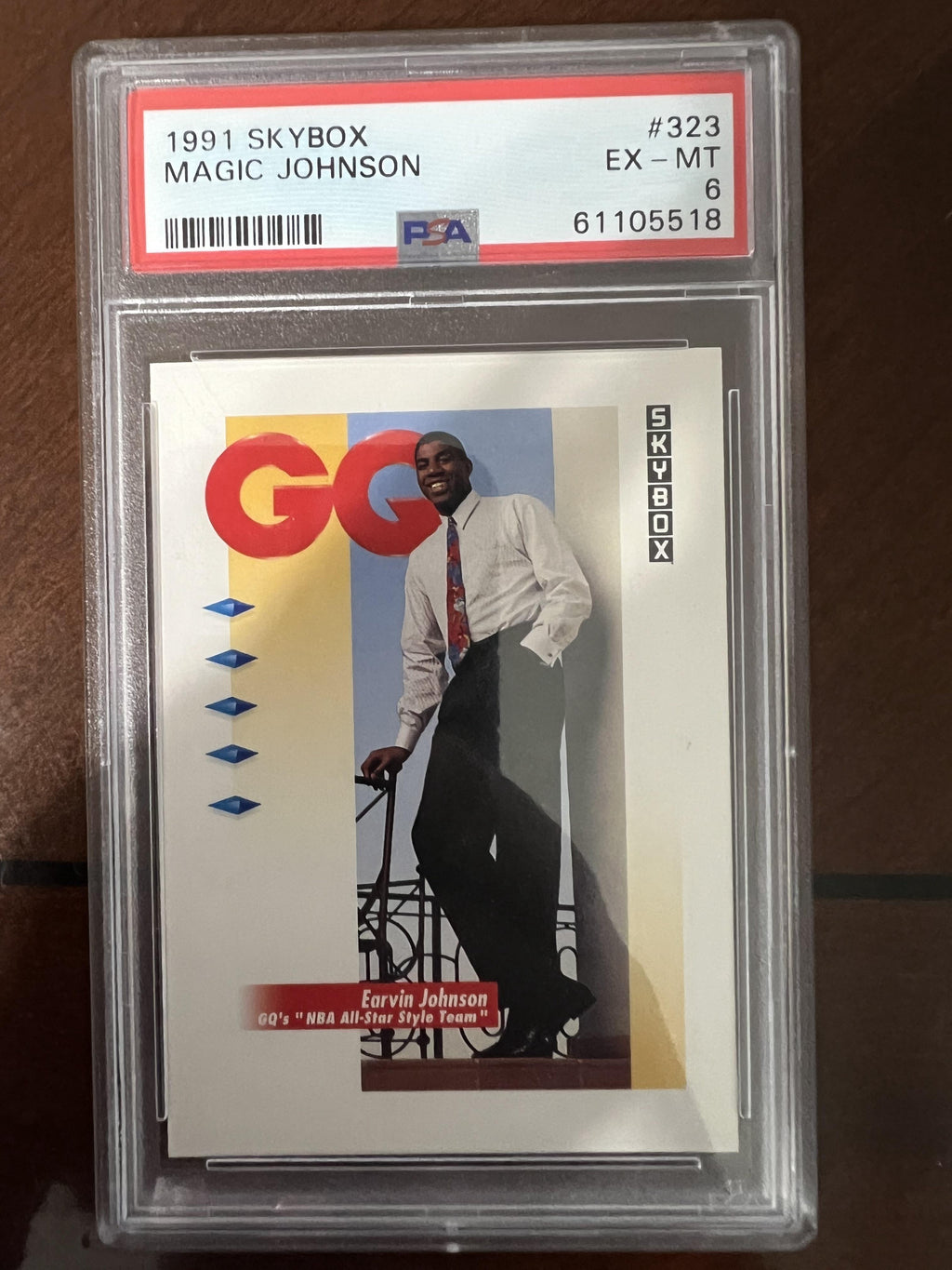 1991-92 SkyBox #323 Earvin Johnson PSA 6