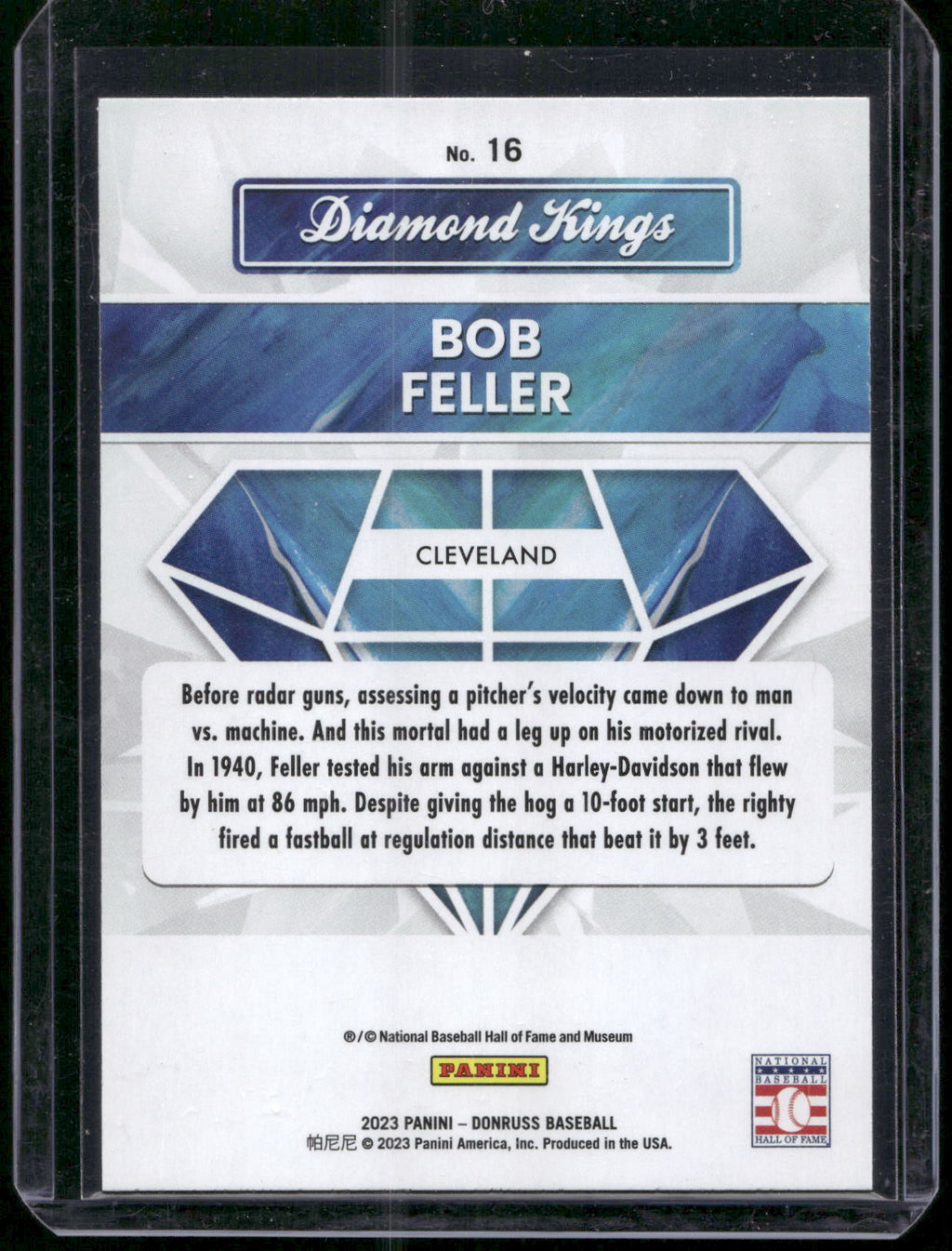 2023 Donruss #16 Bob Feller Holo Blue