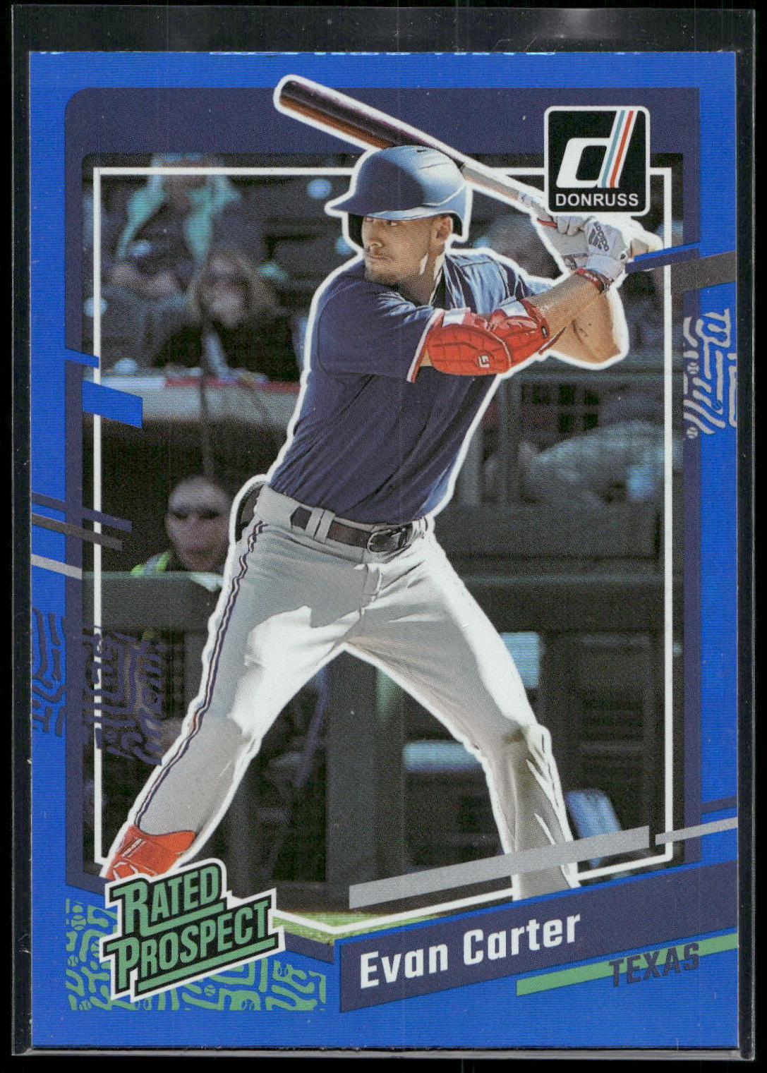 2023 Donruss #42 Evan Carter Holo Blue