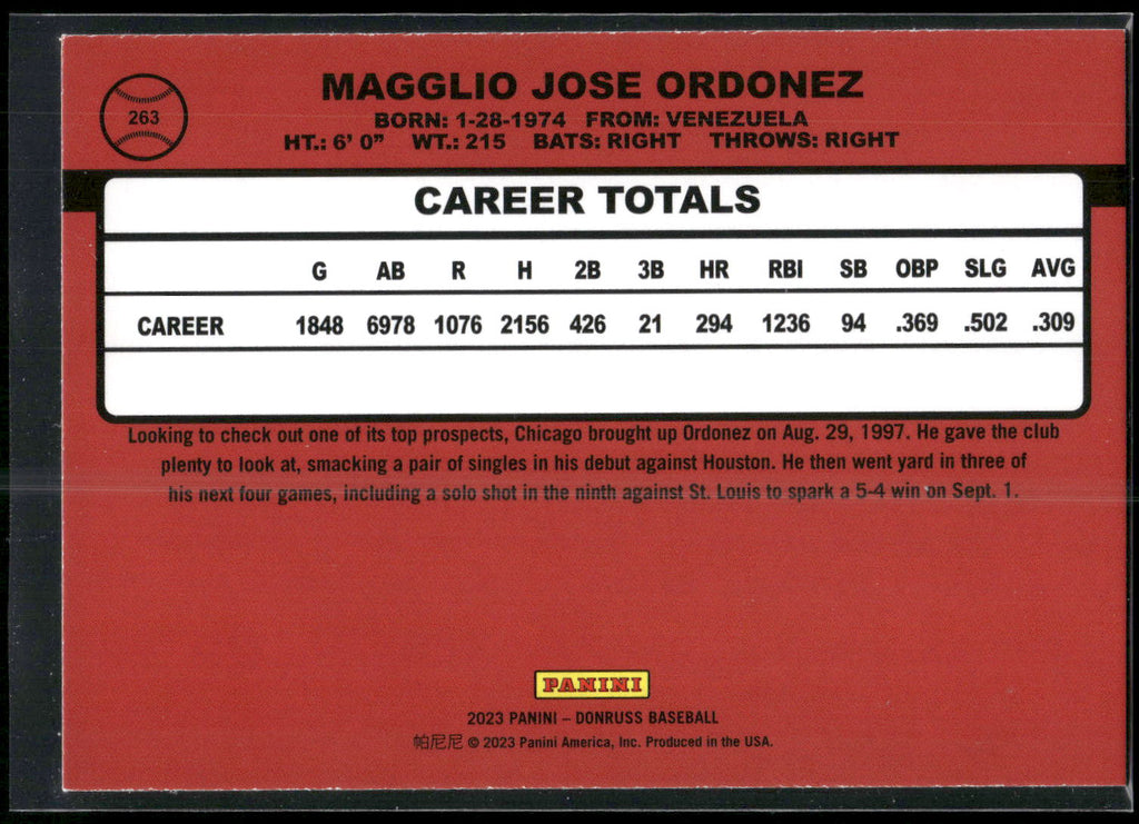 2023 Donruss #263 Magglio Ordonez Holo Blue