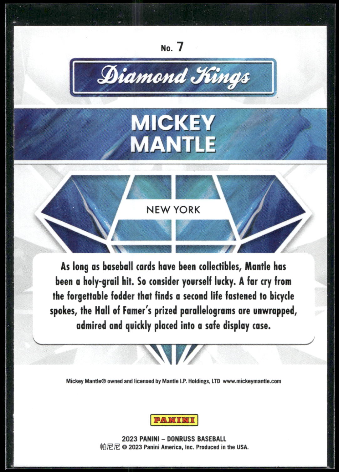2023 Donruss #7 Mickey Mantle