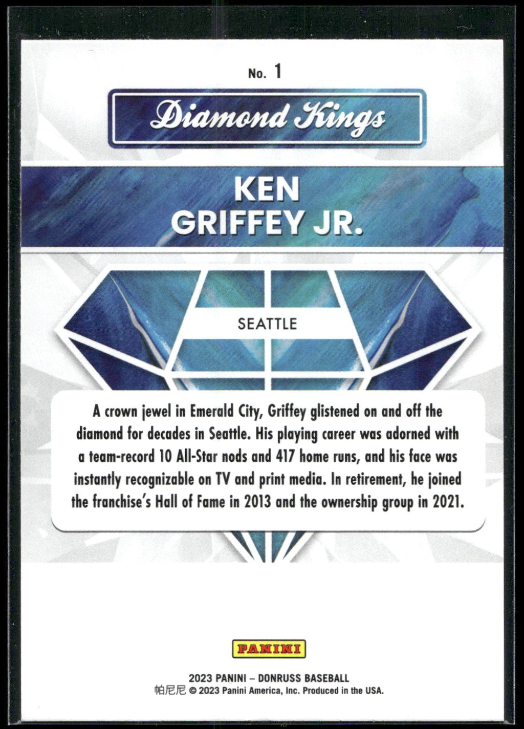 2023 Donruss #1 Ken Griffey Jr.