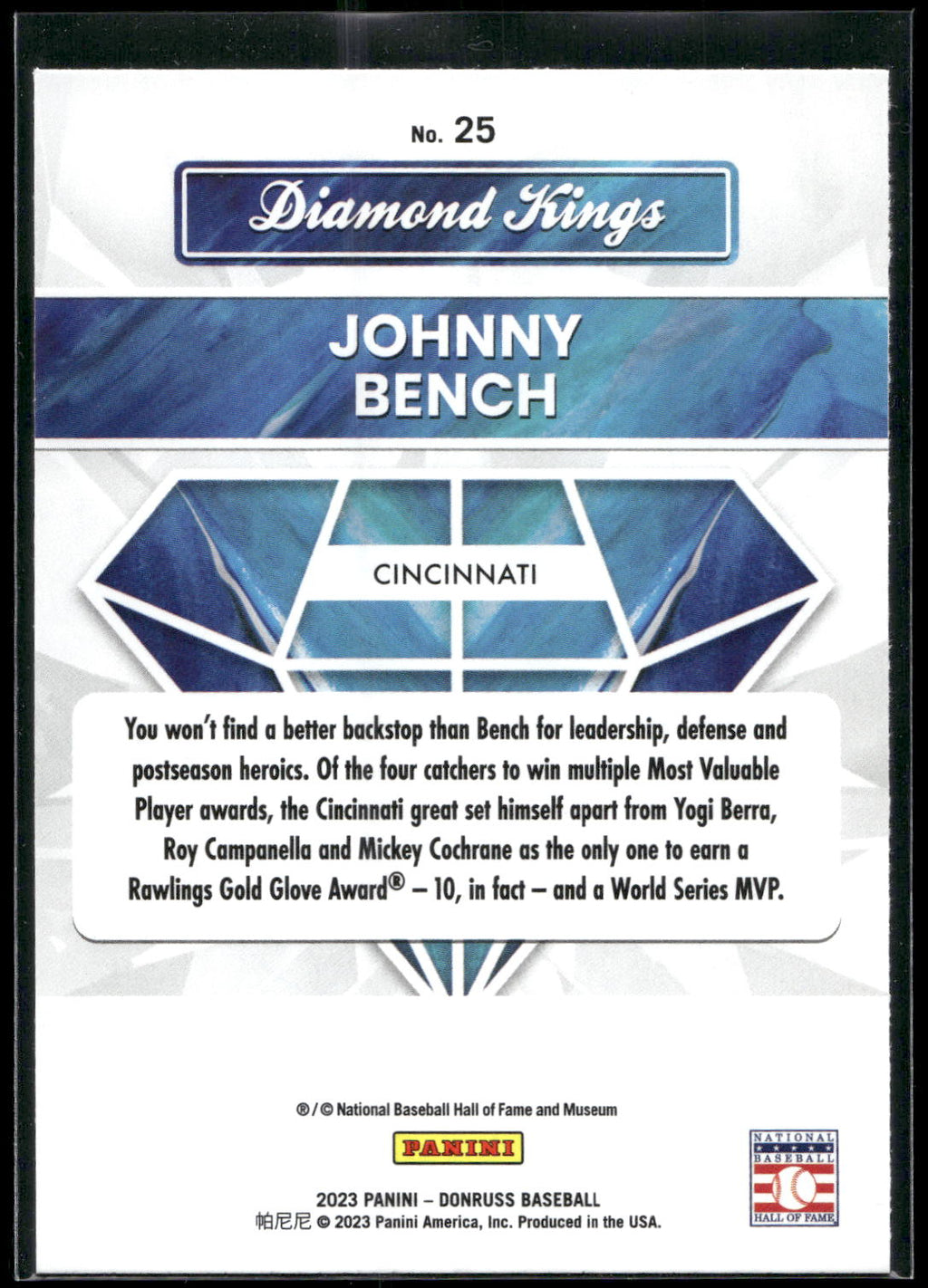 2023 Donruss #25 Johnny Bench