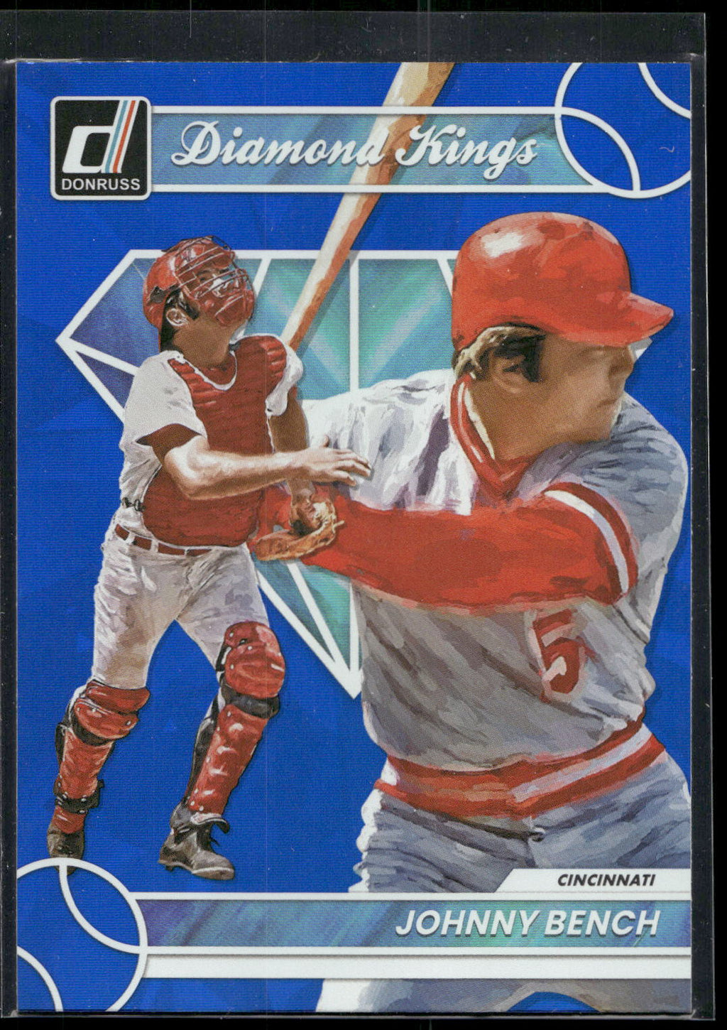 2023 Donruss #25 Johnny Bench Holo Blue