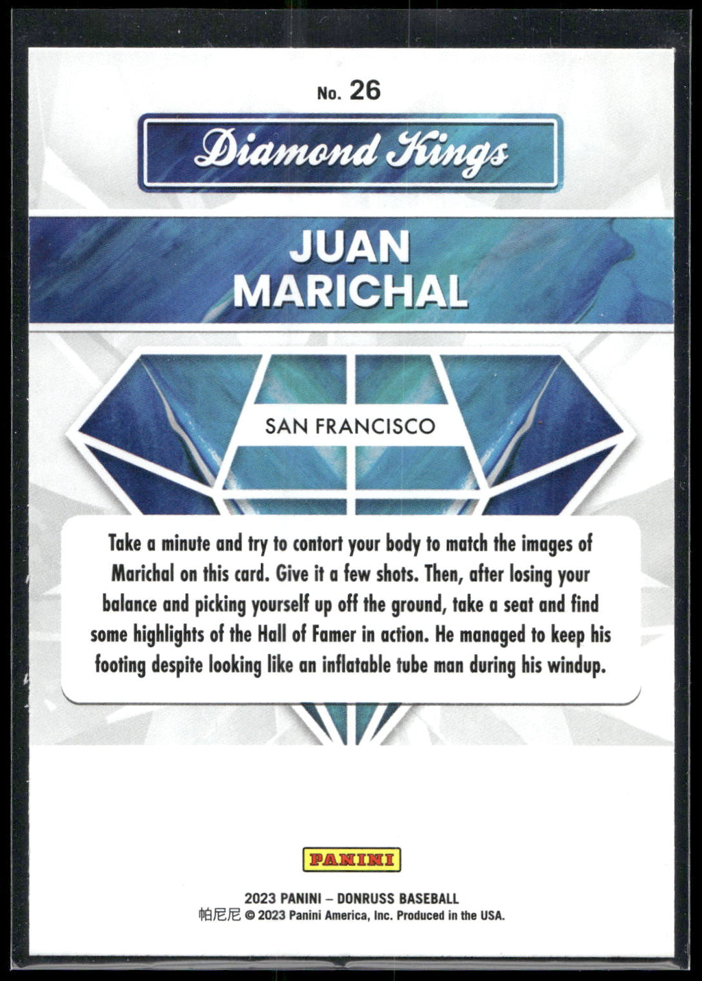 2023 Donruss #26 Juan Marichal Holo Blue