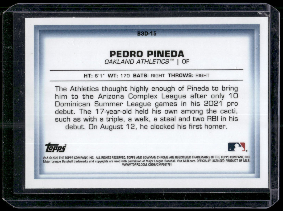 2022 Bowman #B3D-15 Pedro Pineda Bowman in 3D