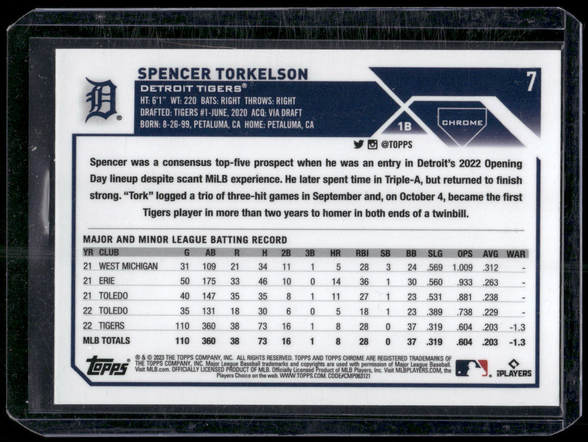 2023 Topps Chrome #7 Spencer Torkelson Refractor