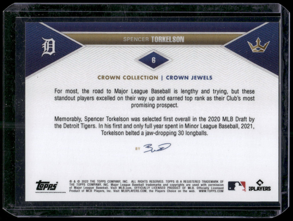 2022 Topps x Bobby Witt Jr. Crown Collection #6 Spencer Torkelson
