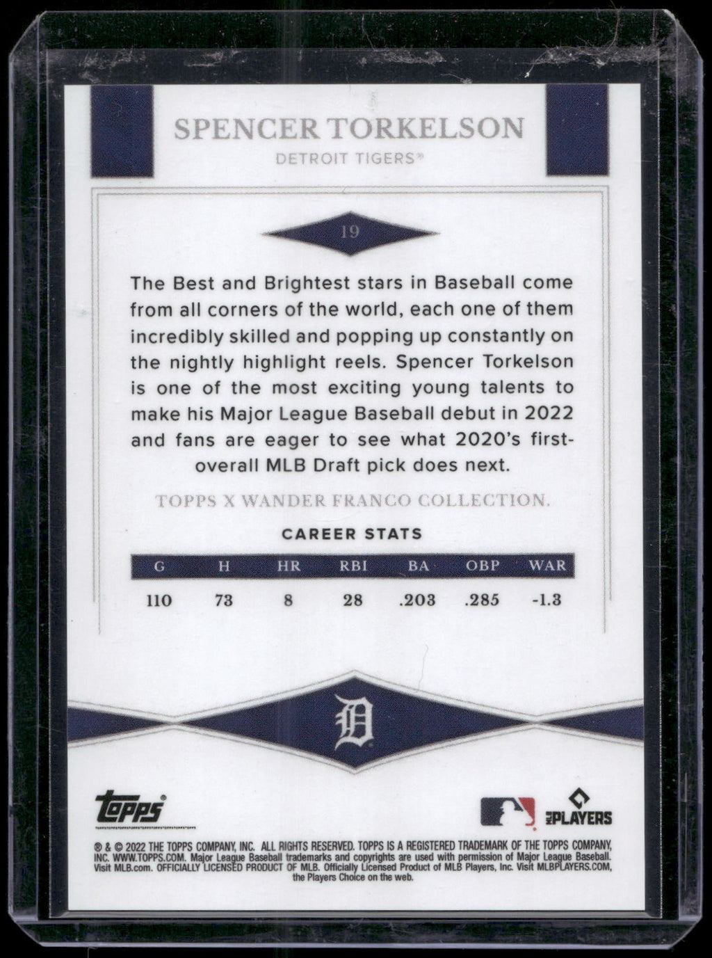 2022 Topps x Wander Franco #19 Spencer Torkelson