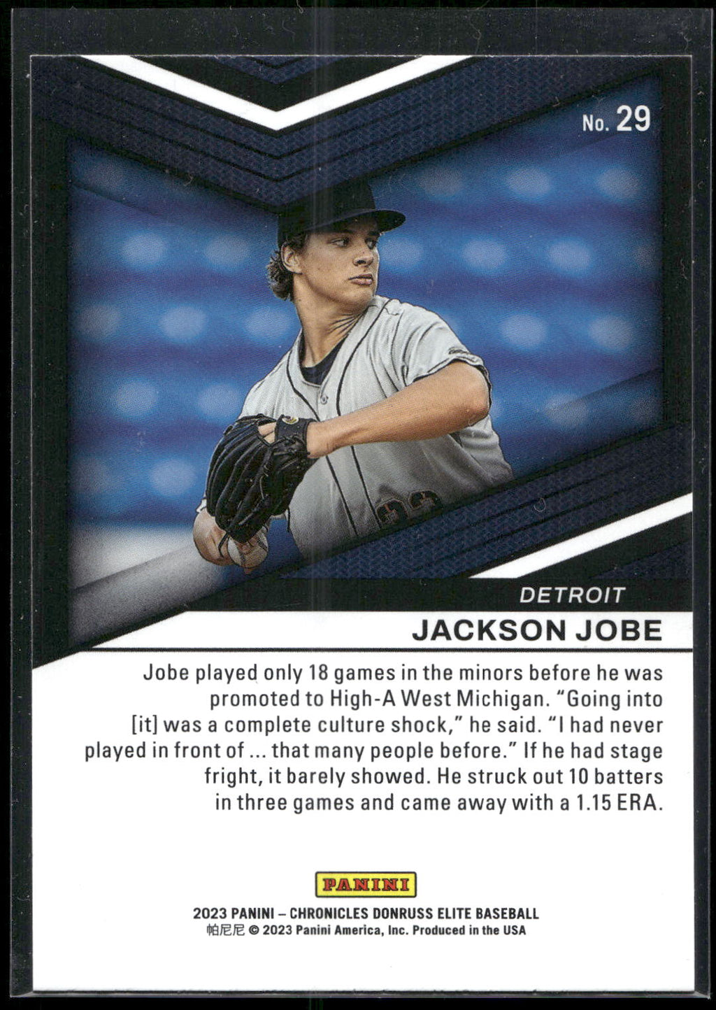 2023 Panini Chronicles - Elite #29 Jackson Jobe