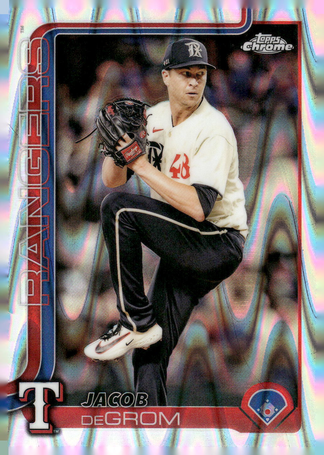 2025 Topps Chrome #214 Jacob deGrom Refractors