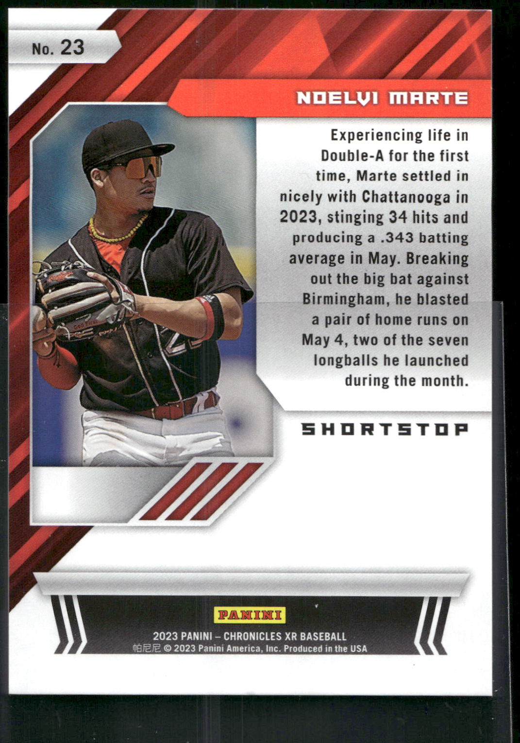 2023 Panini Chronicles - XR #23 Noelvi Marte