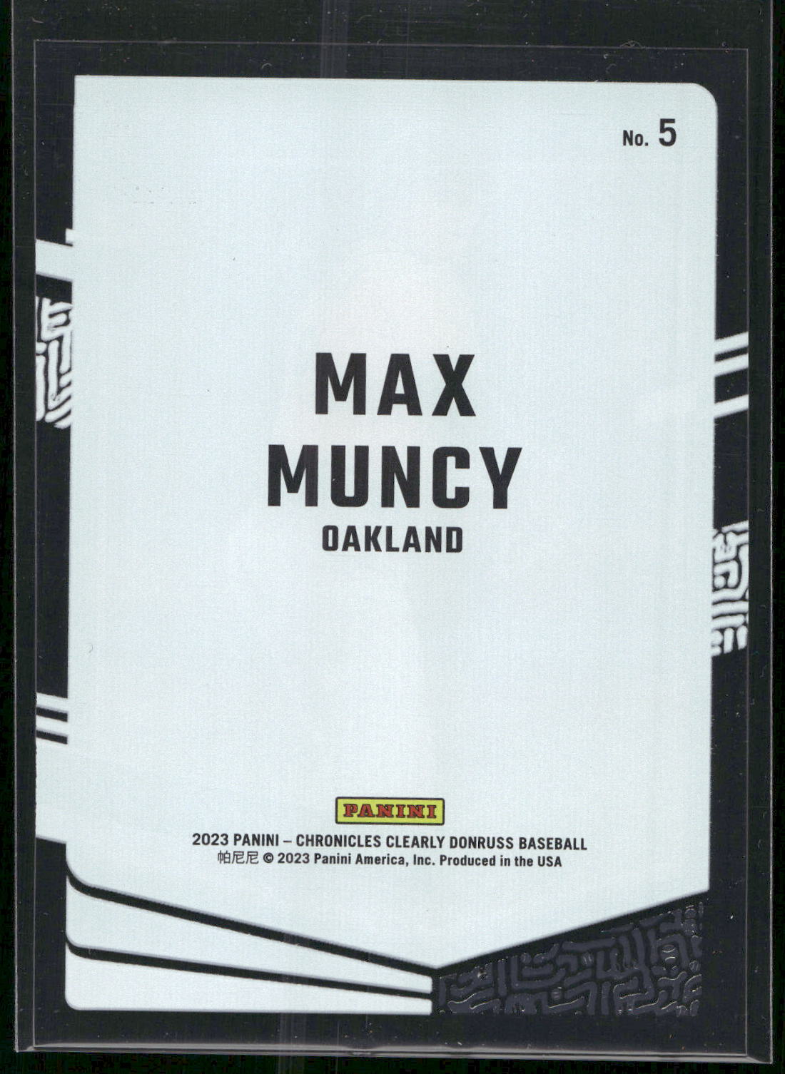 2023 Panini Chronicles - Clearly Donruss #5 Max Muncy