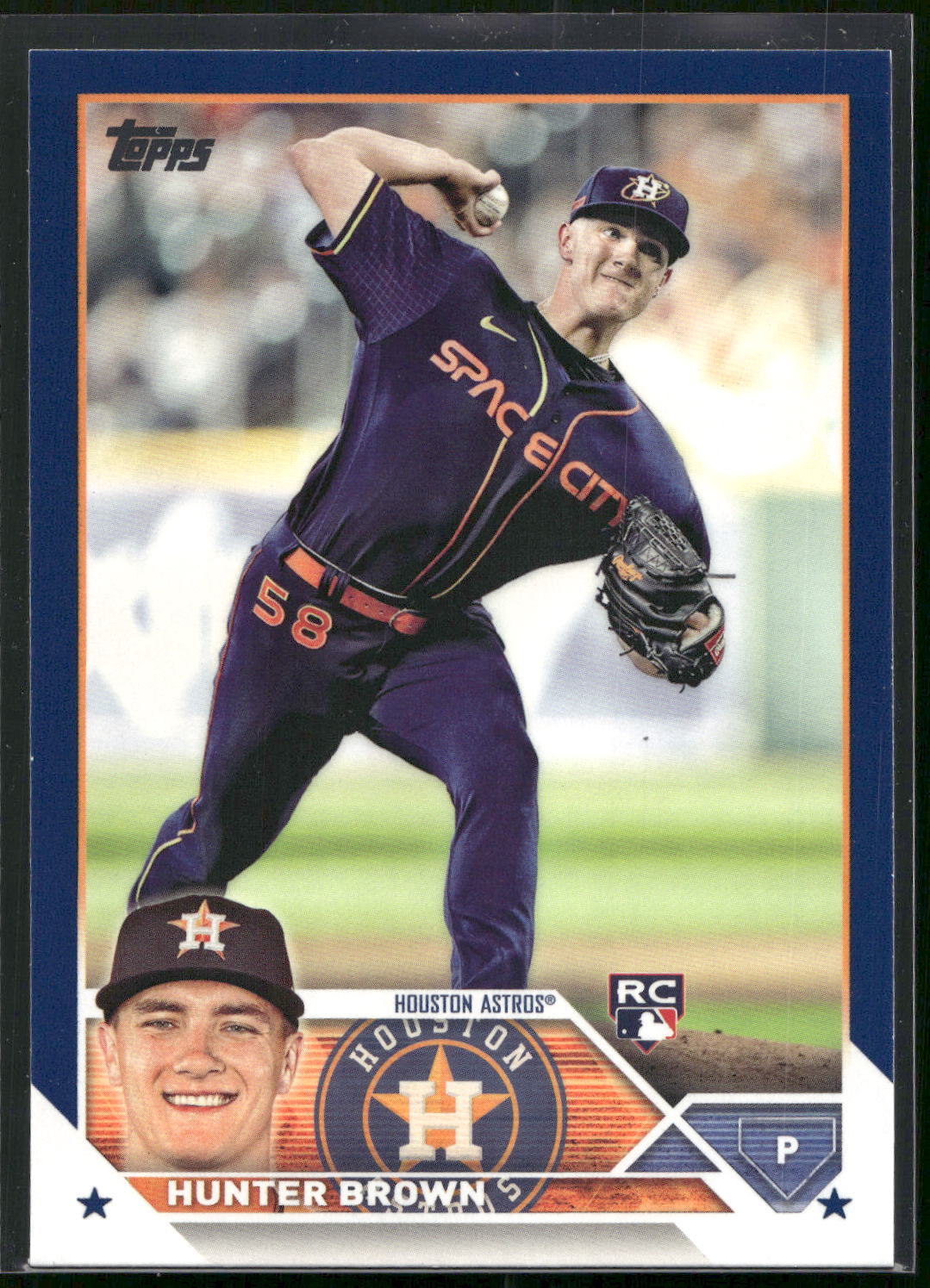 2023 Topps #111 Hunter Brown Royal Blue