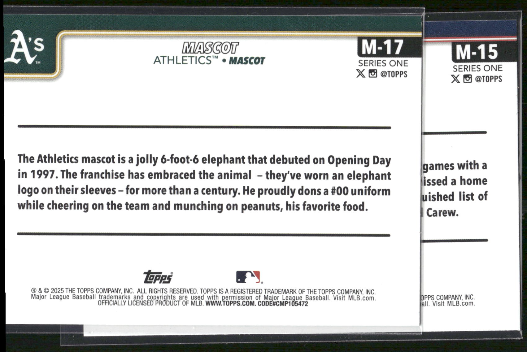 2025 Topps #M-15 TC Bear Mascots