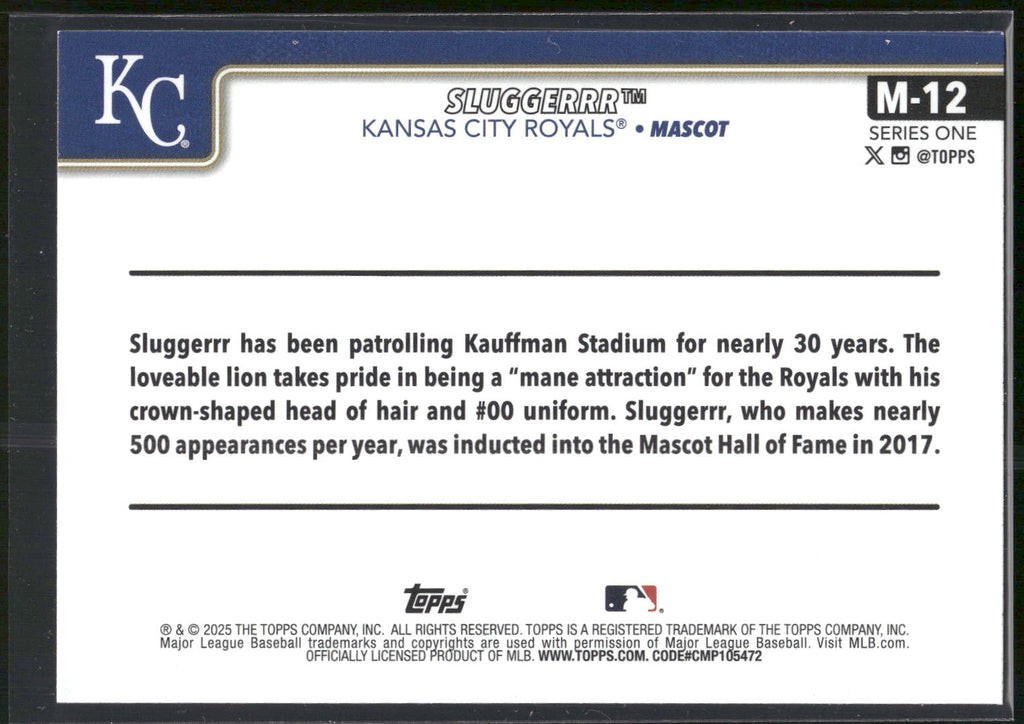 2025 Topps #M-12 Sluggerrr Mascots