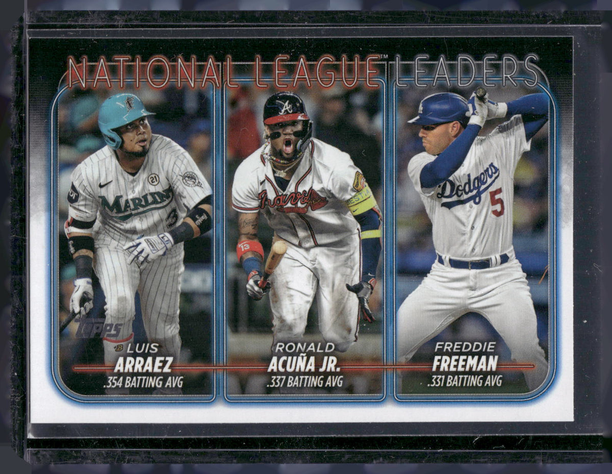 2024 Topps NL Leaders Arraez Acuna Freeman #206
