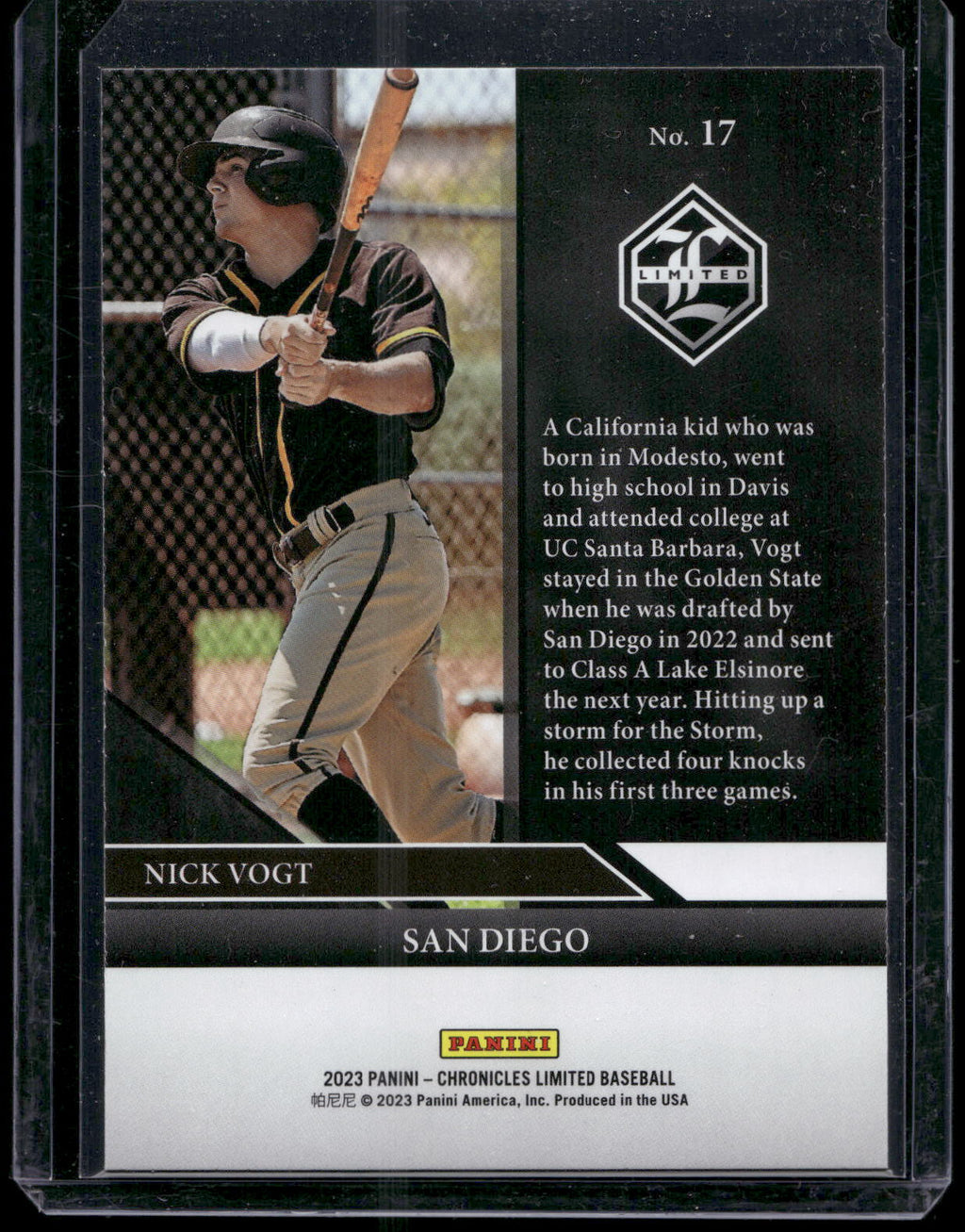 2023 Panini Chronicles - Limited #17 Nick Vogt