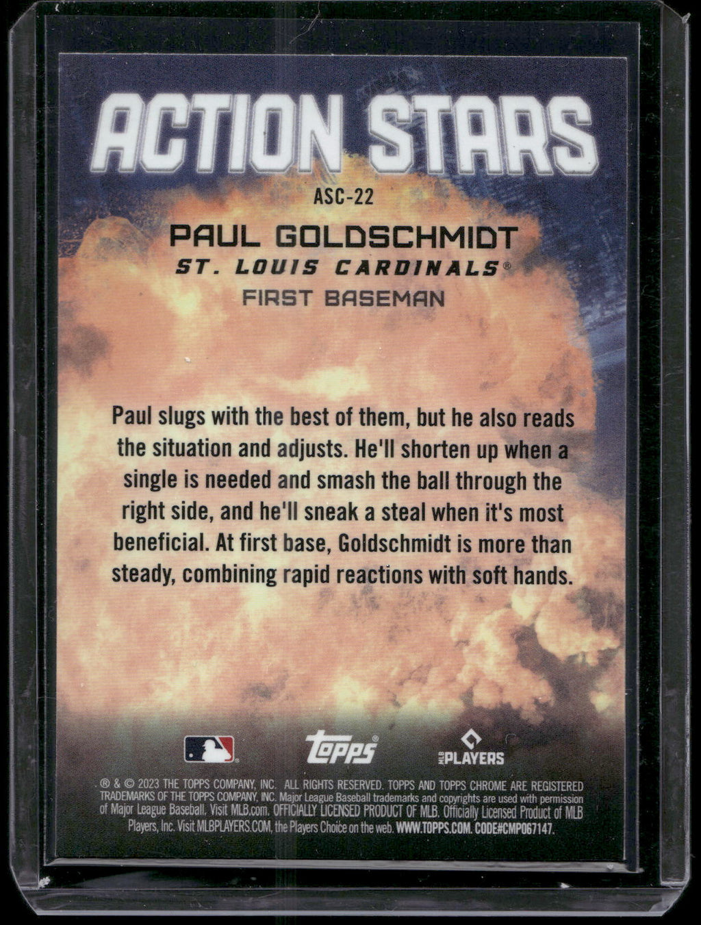 2023 Topps Chrome Update #ASC-22 Paul Goldschmidt Action Stars