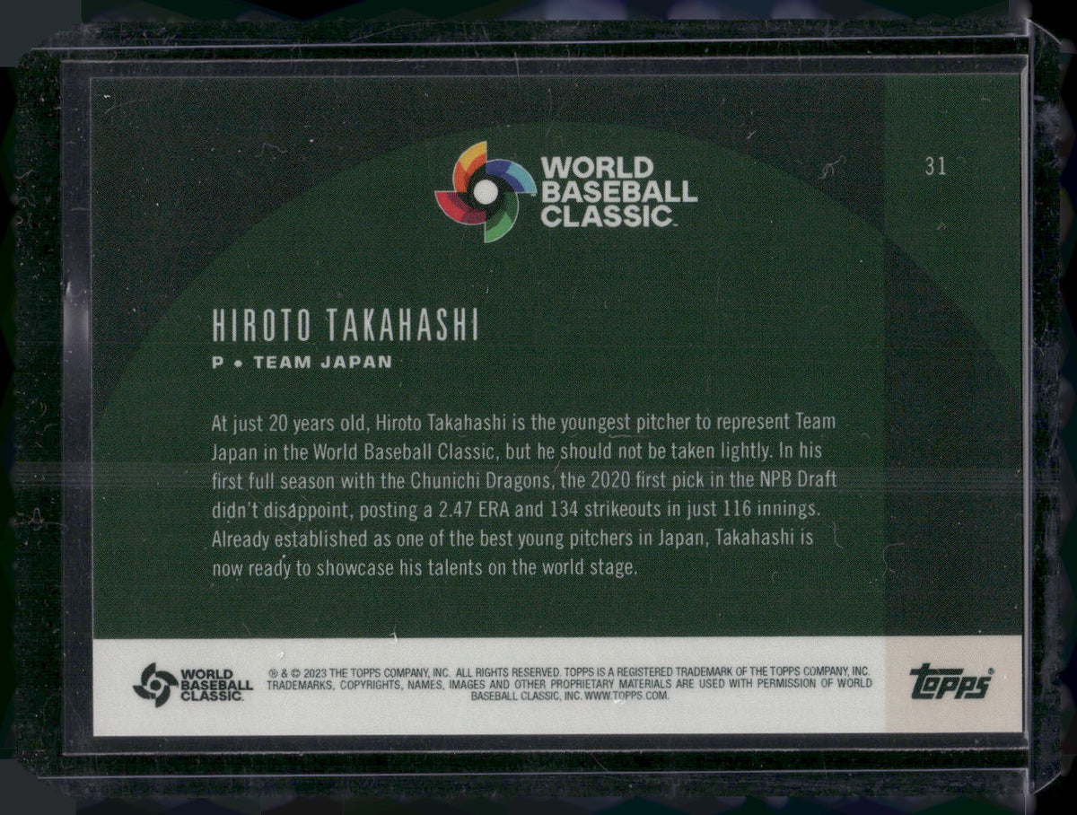 2023 Topps World Baseball Classic Global Stars #31 Hiroto Takahashi