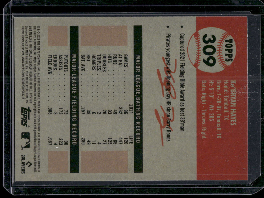 2022 Topps Chrome Platinum Anniversary #309 Ke'Bryan Hayes X-Fractor