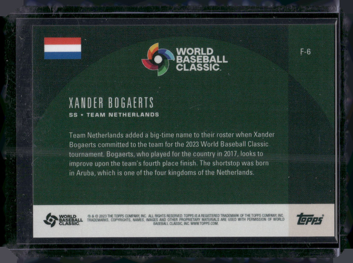 2023 Topps World Baseball Classic Global Stars #F-6 Xander Bogaerts Flags