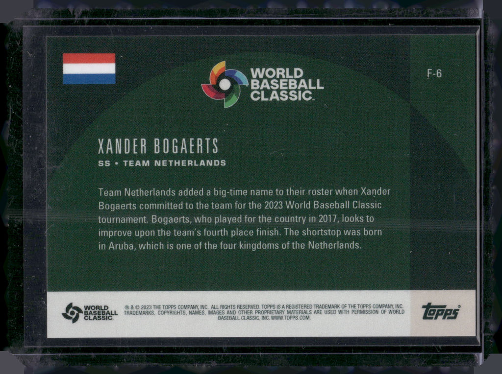 2023 Topps World Baseball Classic Global Stars #F-6 Xander Bogaerts Flags