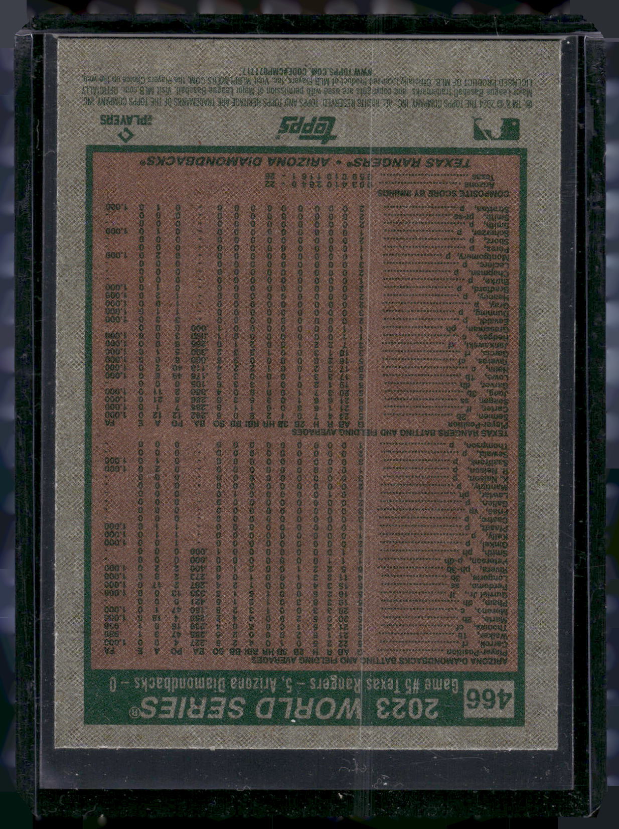 2024 Topps Heritage #466 World Series 2023: Game 5