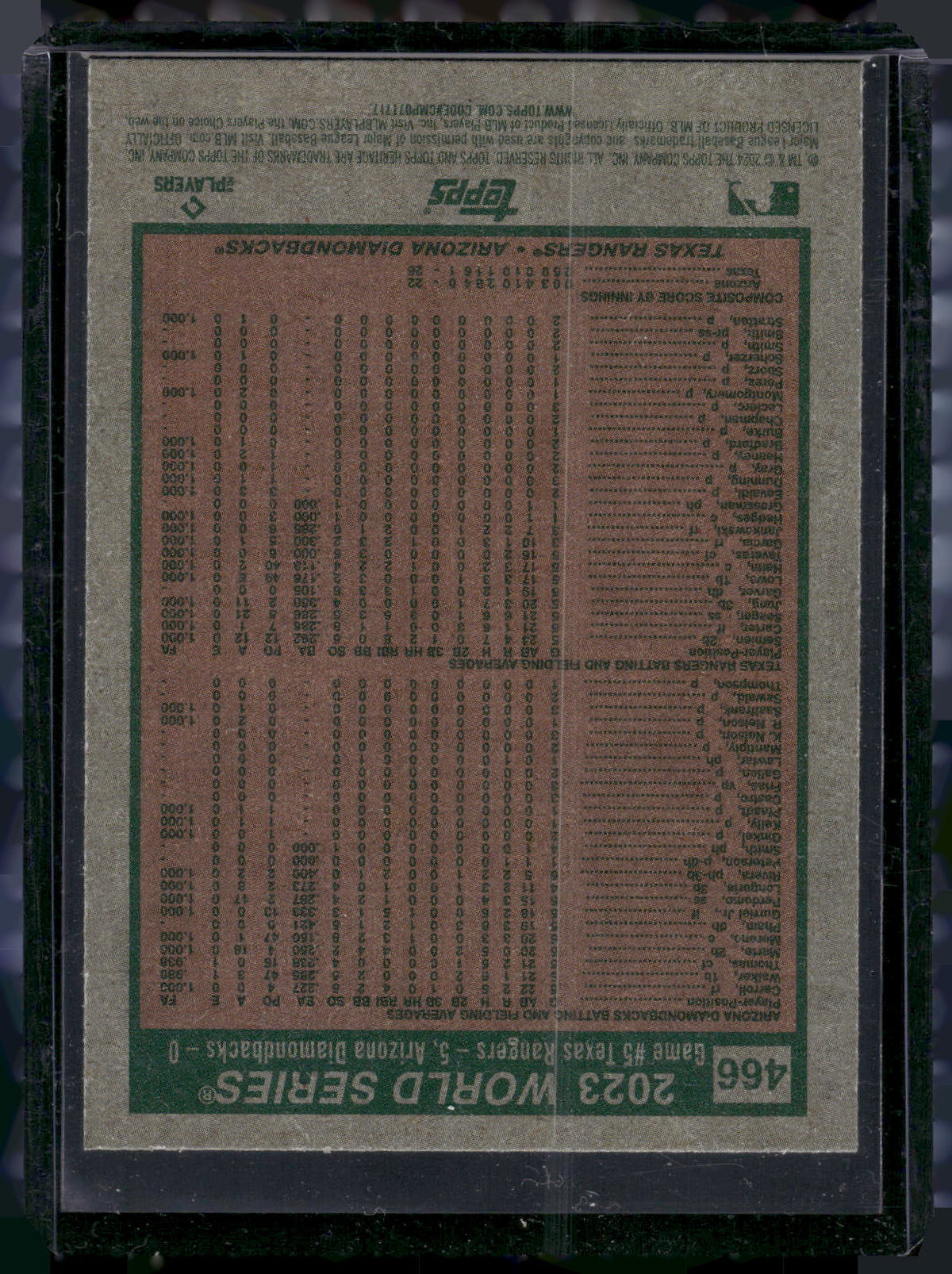 2024 Topps Heritage #466 World Series 2023: Game 5
