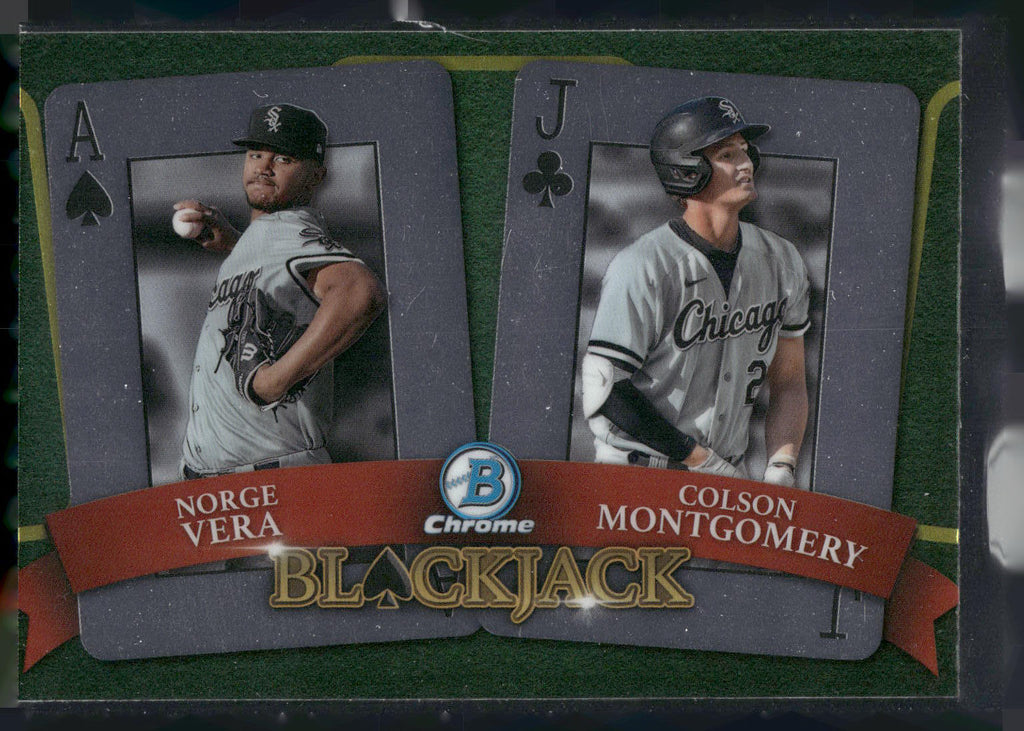 2022 Bowman Draft #BJ-1 Norge Vera / Colson Montgomery Blackjack
