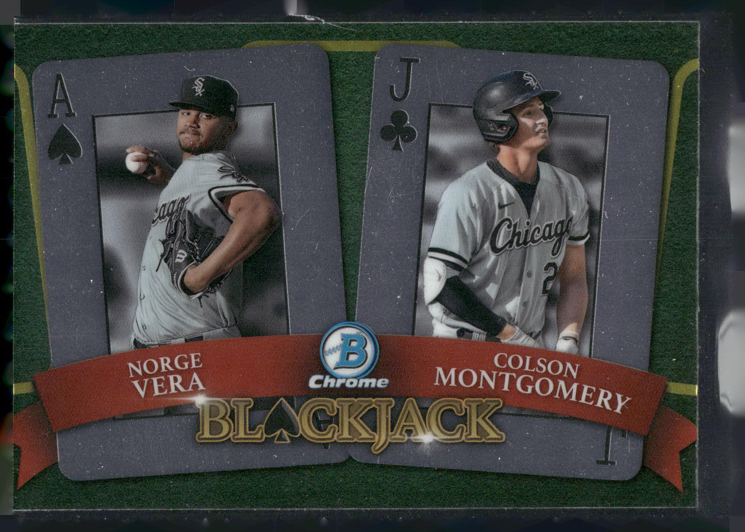 2022 Bowman Draft #BJ-1 Norge Vera / Colson Montgomery Blackjack