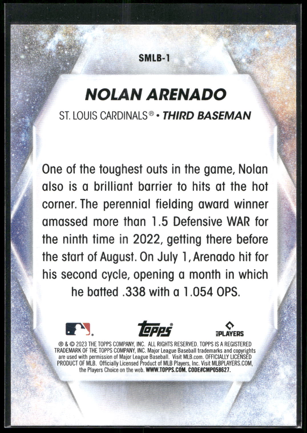 2023 Topps #SMLB-1 Nolan Arenado Stars of MLB