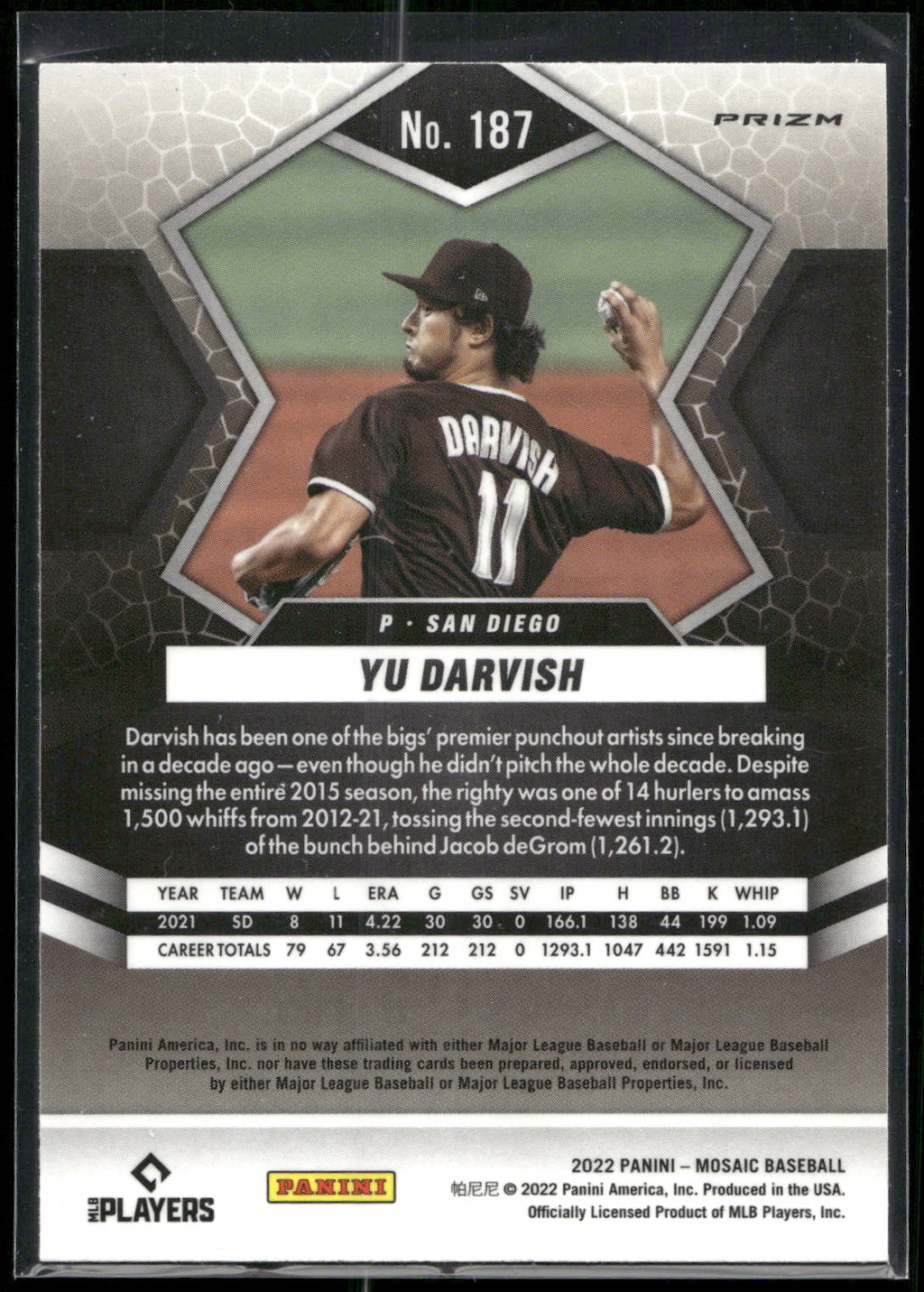 2022 Panini Mosaic #187 Yu Darvish Mosaic