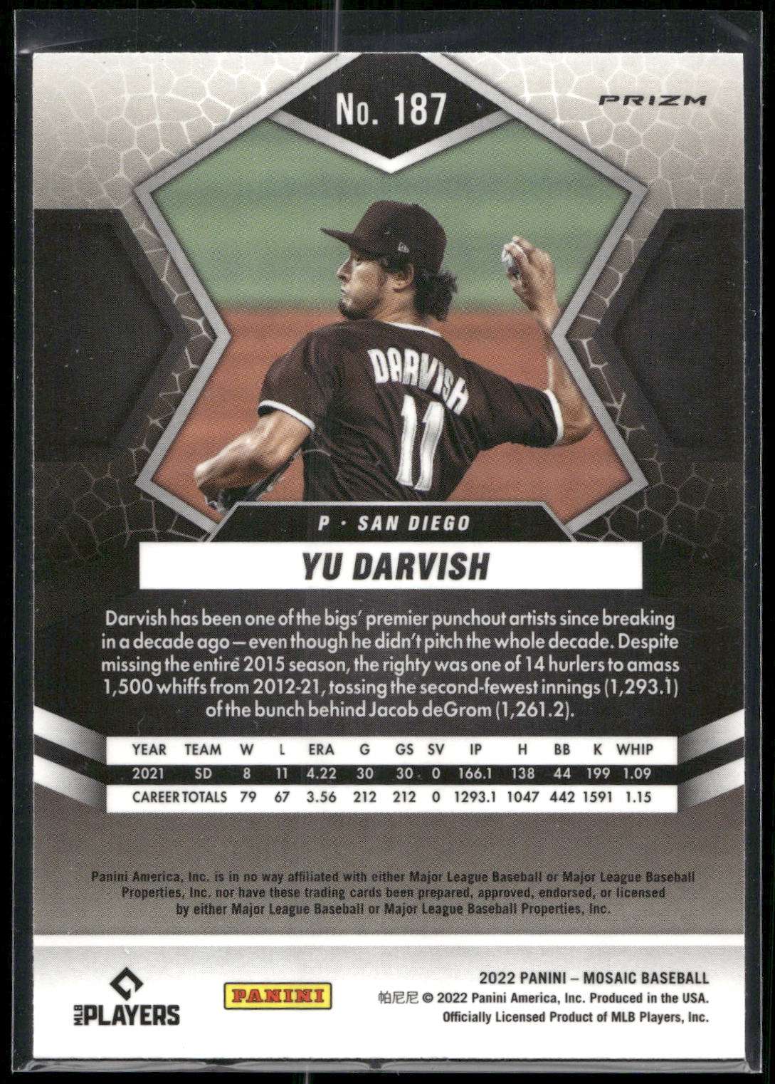 2022 Panini Mosaic #187 Yu Darvish Mosaic
