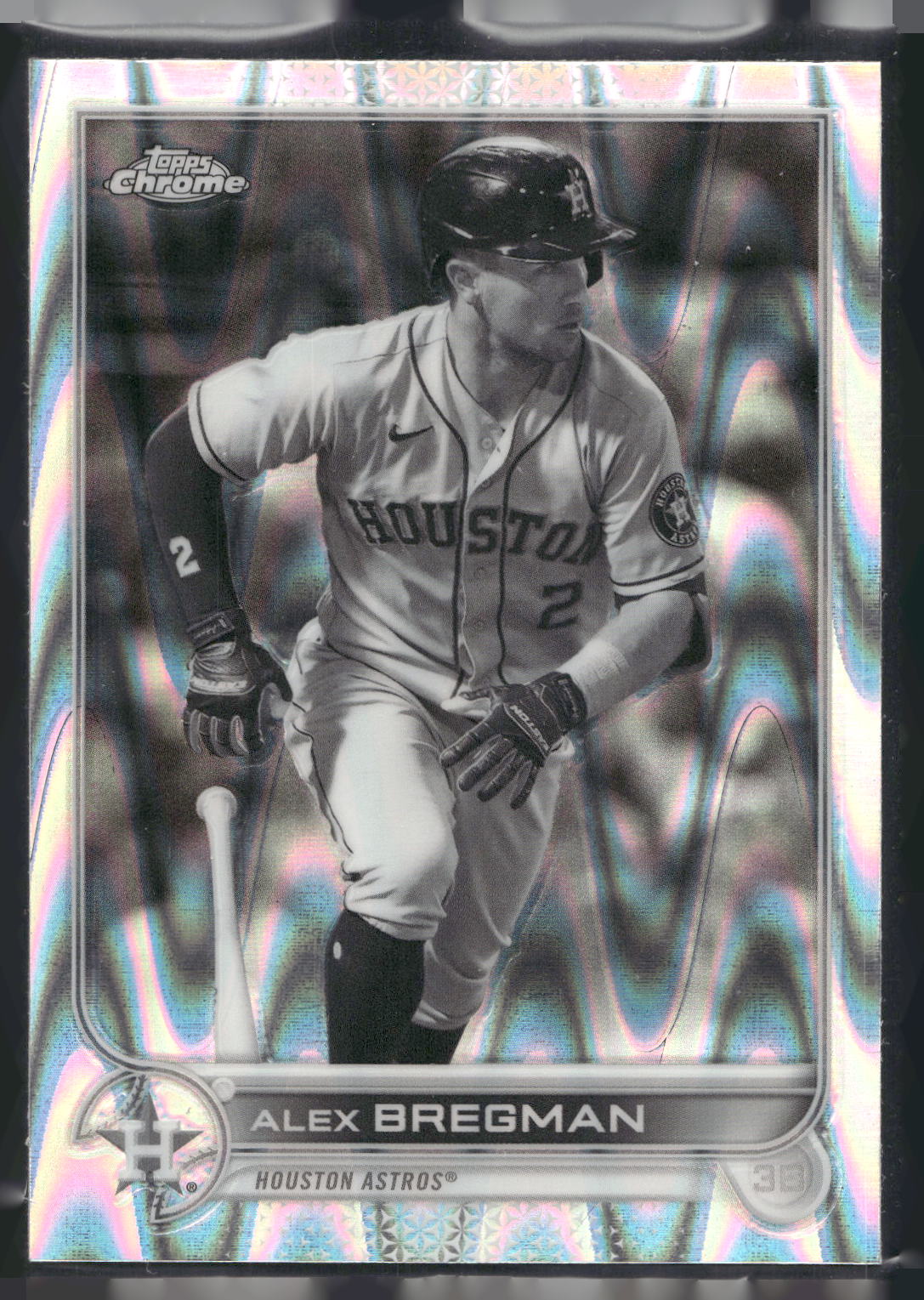 2022 Topps Chrome Sonic #141 Alex Bregman Black & White RayWave