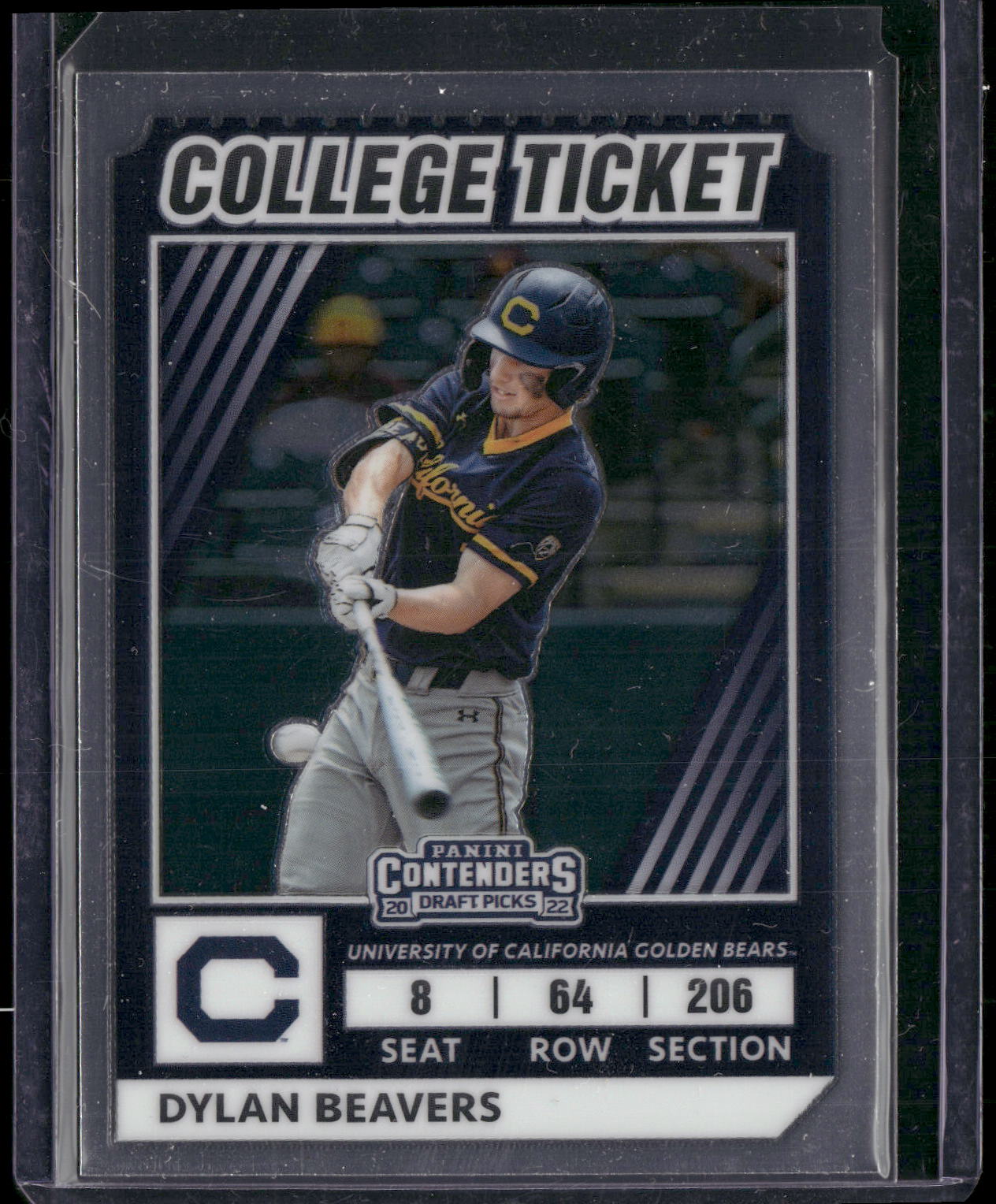 2022 Panini Elite Extra Edition #CTO-10 Dylan Beavers College Tickets Optic