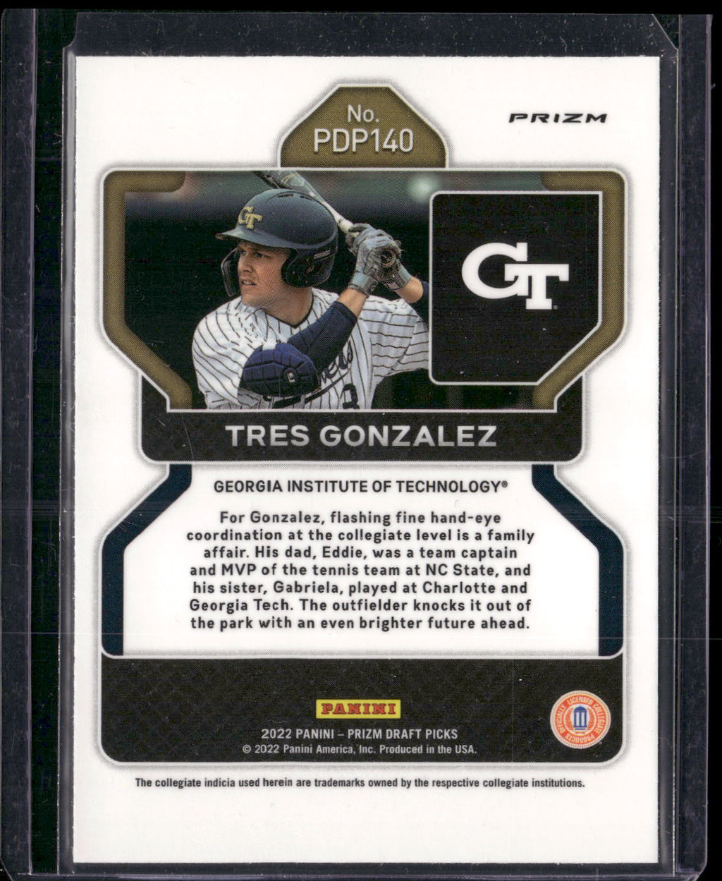 2022 Panini Prizm Draft Picks #PDP140 Tres Gonzalez Base Autographs Silver