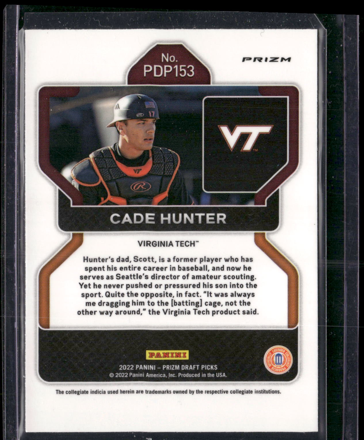 2022 Panini Prizm Draft Picks #PDP153 Cade Hunter Silver