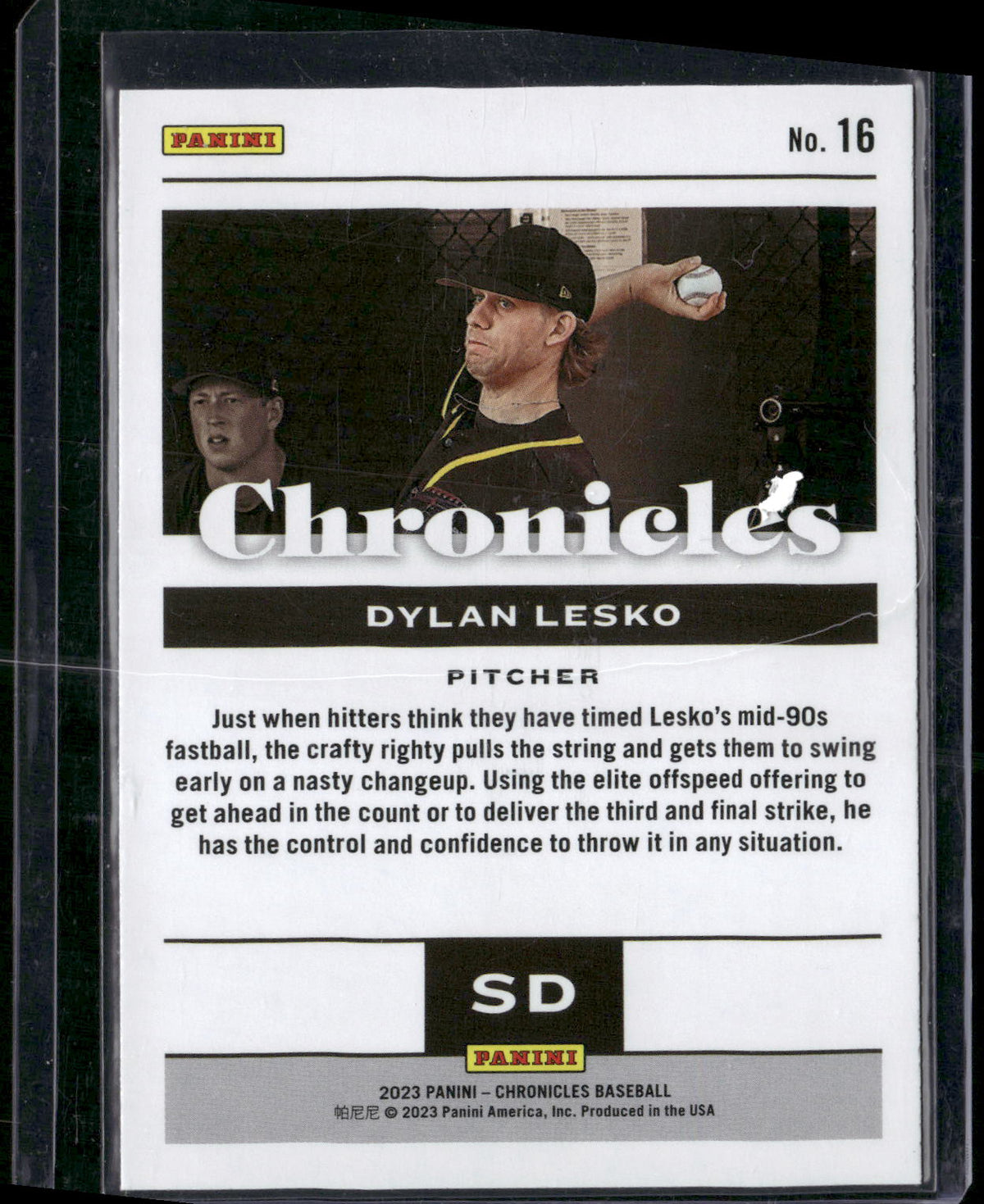 2023 Panini Chronicles #16 Dylan Lesko