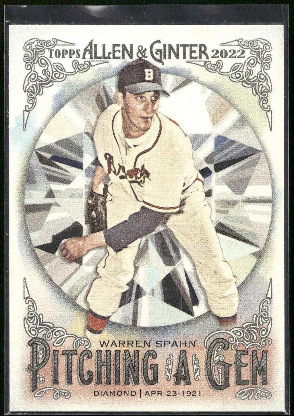 2022 Topps Allen & Ginter #PAG-2 Warren Spahn Pitching a Gem