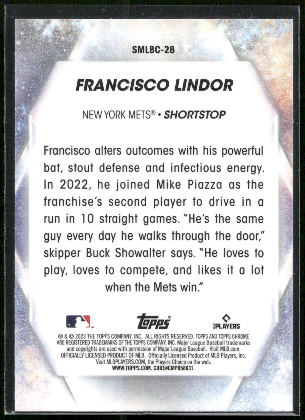2023 Topps #SMLB-28 Francisco Lindor Stars of MLB