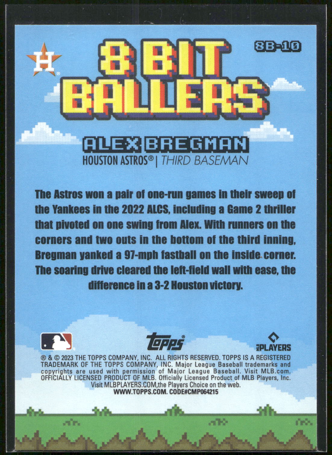 2023 Topps Big League #8B-10 Alex Bregman 8 Bit Ballers