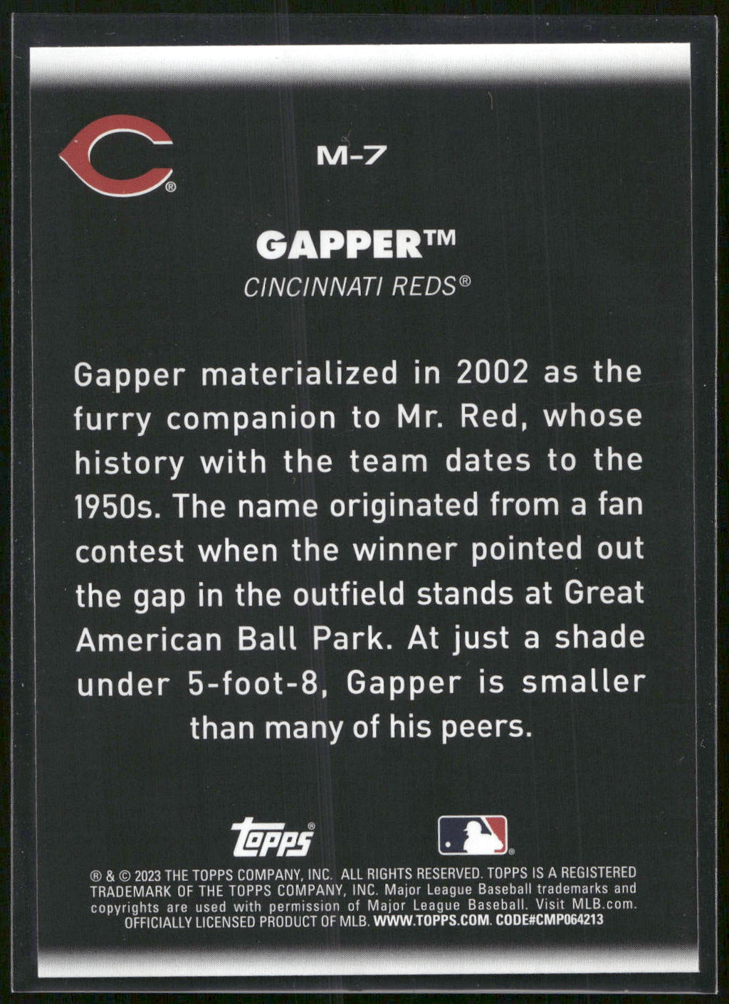 2023 Topps Big League #M-7 Gapper Mascots