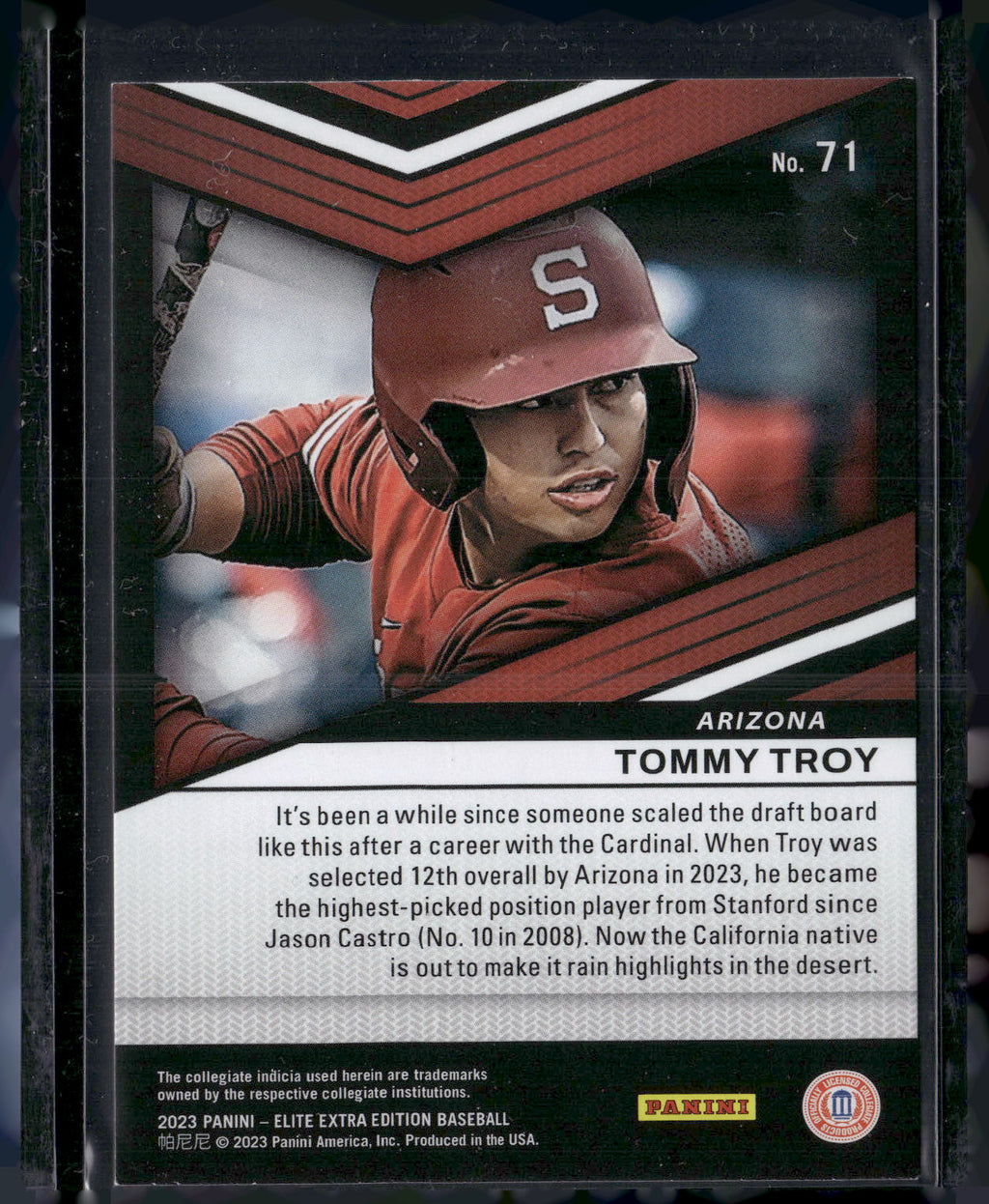 2023 Panini Elite Extra Edition #71 Tommy Troy