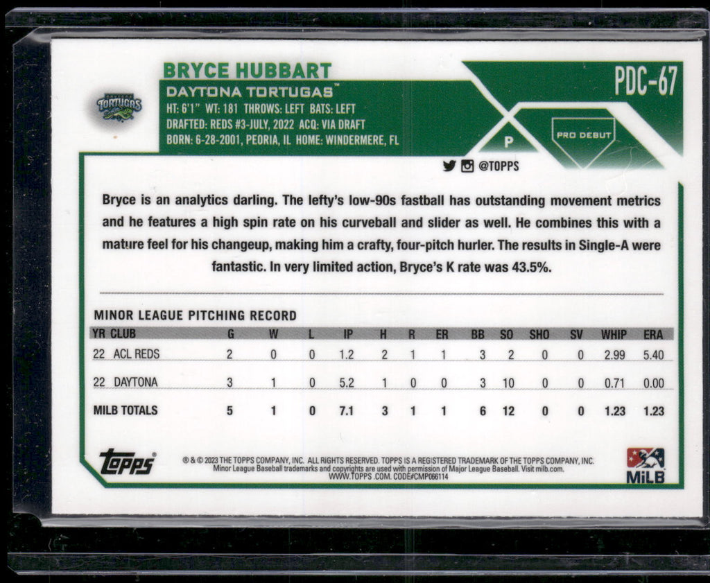 2023 Topps Pro Debut #PDC-67 Bryce Hubbart Chrome